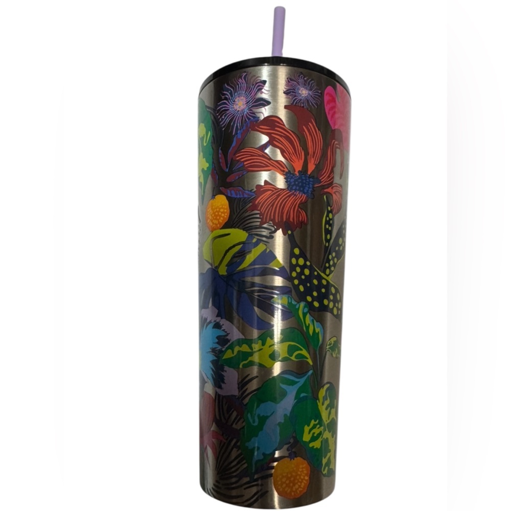 Starbucks Summer 2023 Immersive Florals Stainless Steel 24oz Venti Tumbler NWT